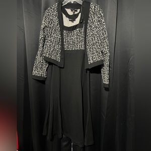 K Studio Business Casual A-Line suit dress with removable bolero, size 14